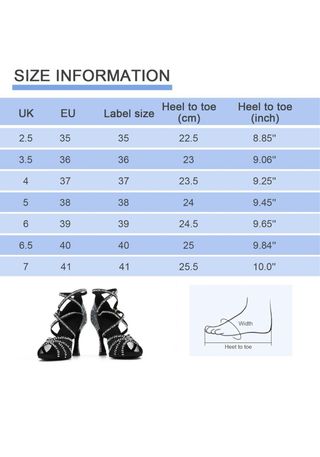 Syrads Zapatos Baile Latino Pedrería Talla 40