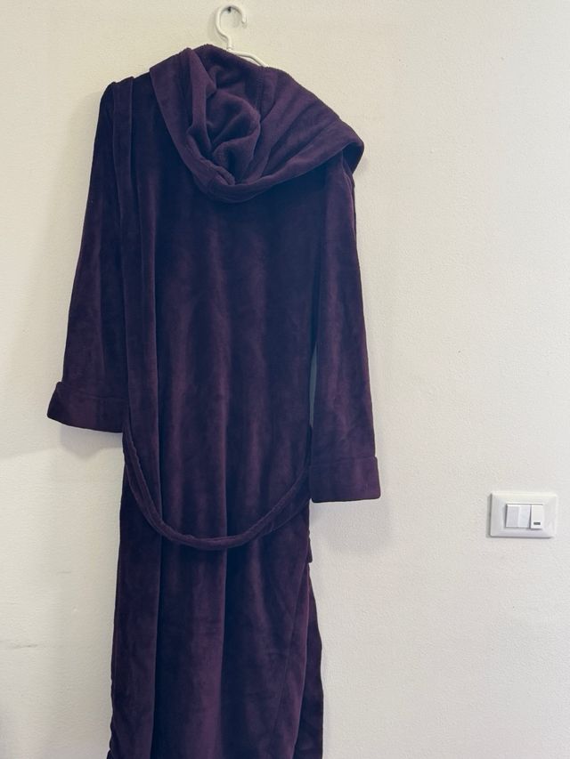 Accappatoio S con Cappuccio Viola