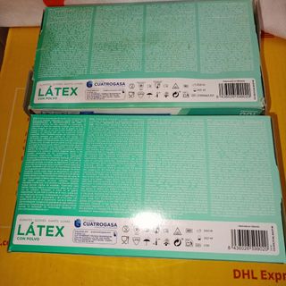 200 GUANTES LÁTEX CON POLVO CUATROGASA TALLA M NUE