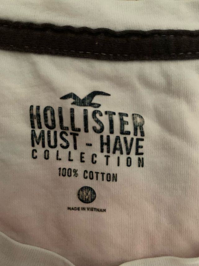 Camiseta Hollister Blanca Talla M