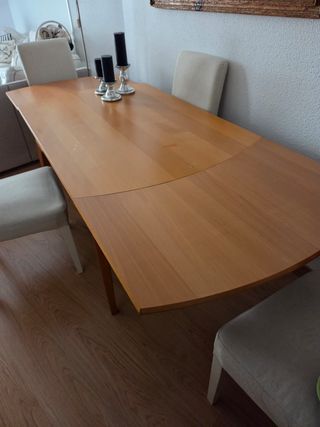Mesa comedor extensible madera