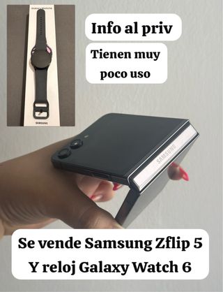 Samsung Zflip 5 y Galaxy Watch 6