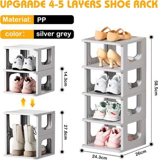 Zapatero apilable 5 niveles 24x26x58 cm