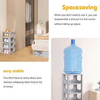 Zapatero apilable 5 niveles 24x26x58 cm