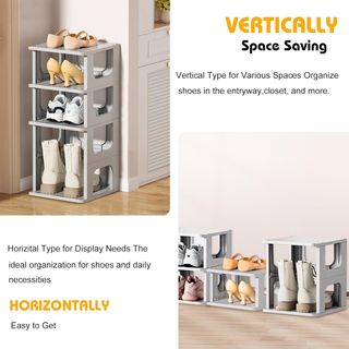 Zapatero apilable 5 niveles 24x26x58 cm