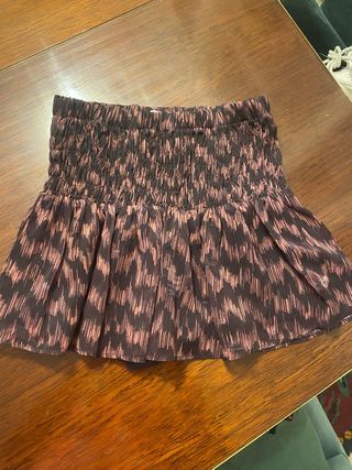 Falda Brownie Talla XS/S Burdeos Fruncida