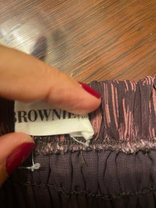 Falda Brownie Talla XS/S Burdeos Fruncida
