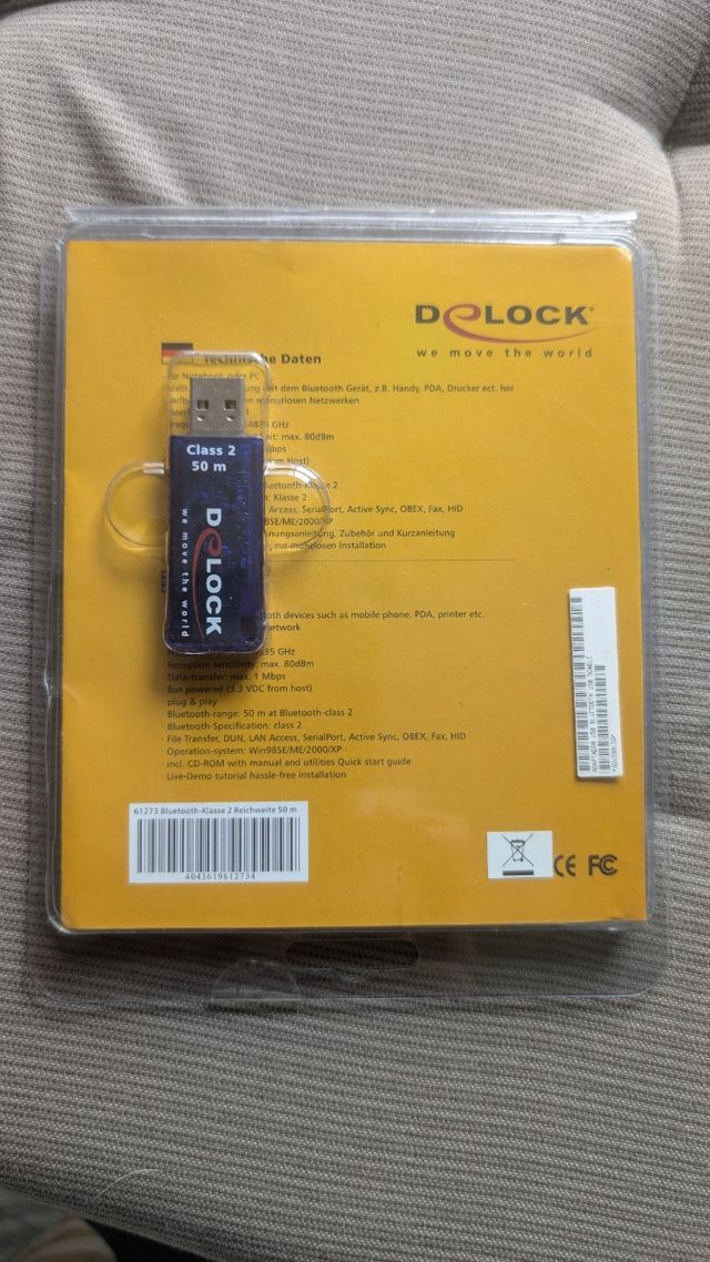 Adaptador Bluetooth USB DELOCK Clase 2 50m