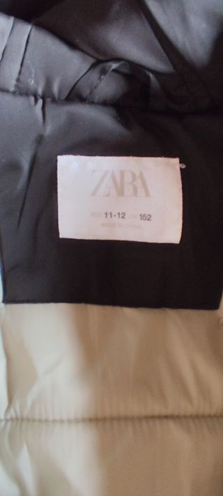 Cazadora negra niño Zara talla 11-12
