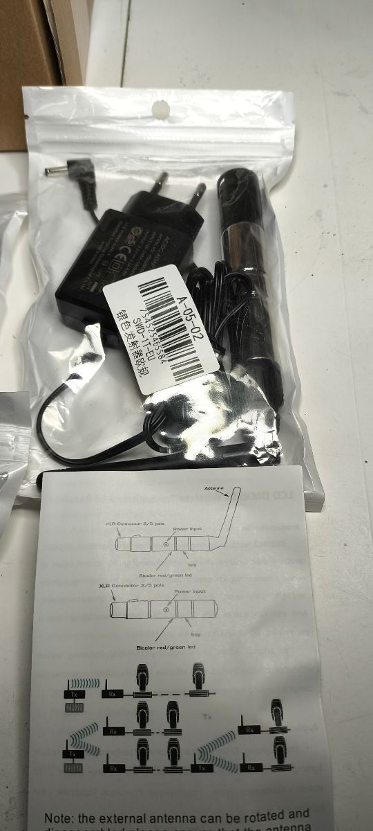 Transmisor con receptores DMX