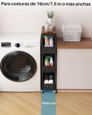 Carrito Cocina 4 Niveles Metal Marrón Negro