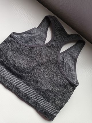 Sujetador deportivo gris (talla S) elástico