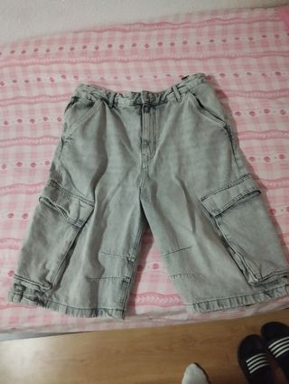 Pantalones anchos grises
