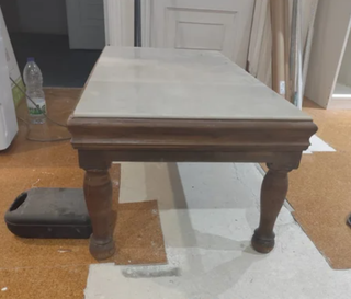 Mesa baja madera y mármol
