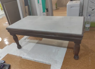 Mesa baja madera y mármol