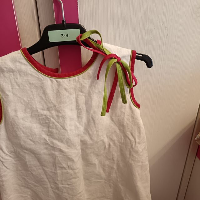 Vestido niña rojo y blanco talla marca Sabelina