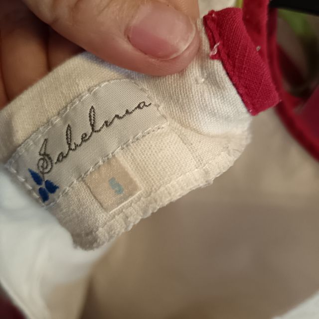 Vestido niña rojo y blanco talla marca Sabelina