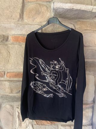 Maglia Iceberg Nera con Stampa Tom & Jerry