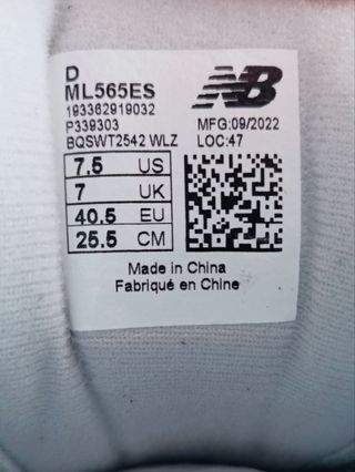 Zapatillas New Balance 565 talla 40.5 gris