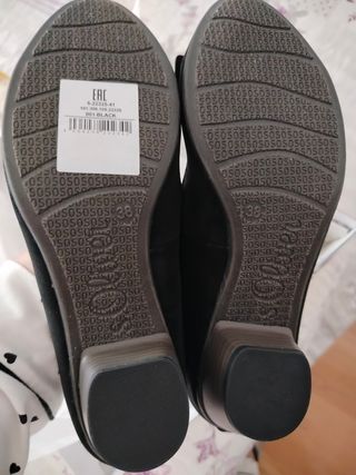 Zapatos s.Oliver negros con lazo y corazón
