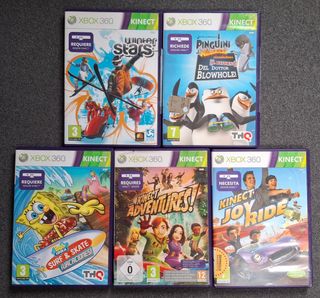 Lote de 5 juegos Xbox 360 Kinect 