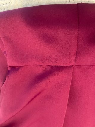 Vestido satinado Access manga larga burdeos