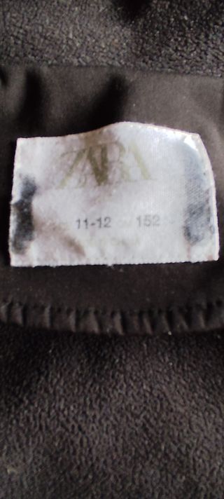Cazadora Zara Negra Talla 11-12 Años