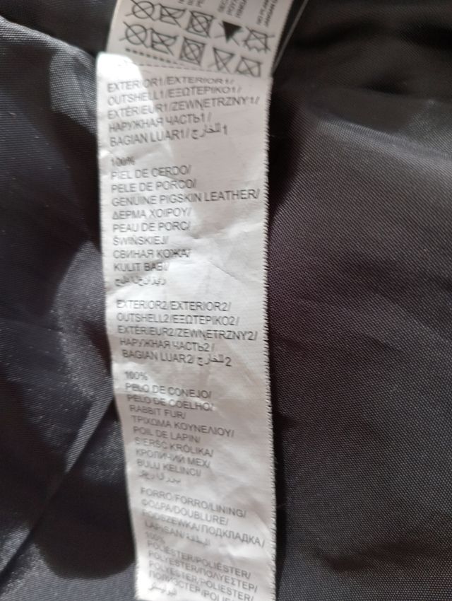 Chaqueta de ante con cuello de pelo