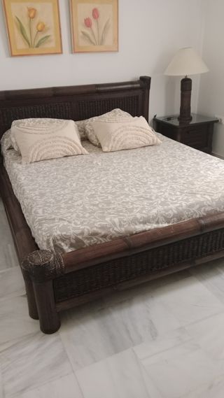 Dormitorio completo estilo bambú