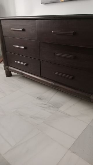 Dormitorio completo estilo bambú