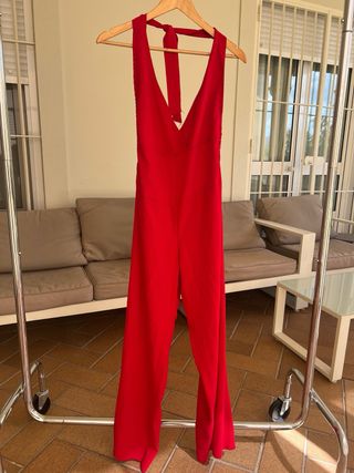 Mono largo rojo halter