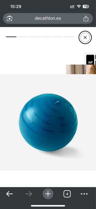 Palla da Pilates Fitball Decathlon blu