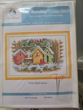 Kit de Punto de Cruz Joy Sunday – "Bird House"
