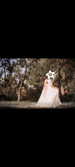 Traje de Comunión Blanco y rosa niña 