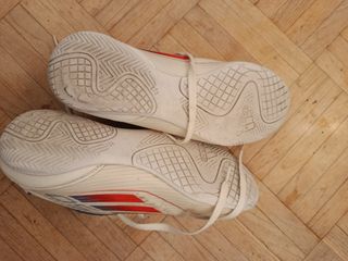 Zapatillas Fútbol Sala Adidas Blancas Rojas