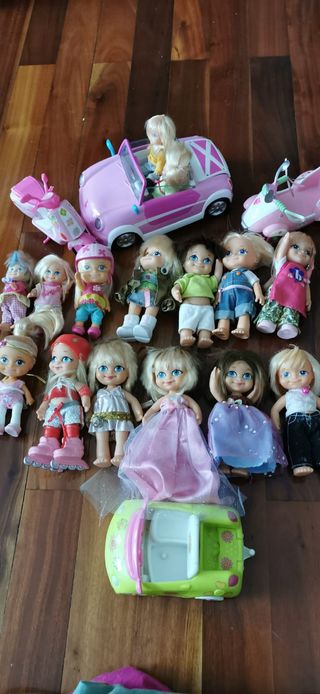 Lote muñecas Barriguitas y coches
