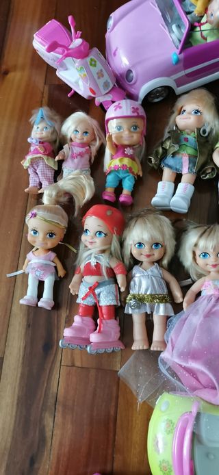Lote muñecas Barriguitas y coches
