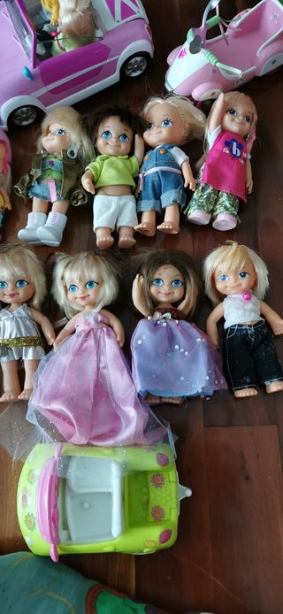 Lote muñecas Barriguitas y coches