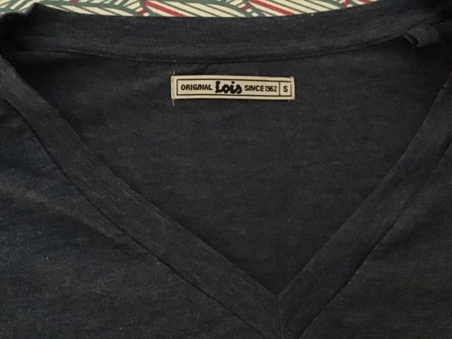 Camiseta Lois manga larga azul marino chica