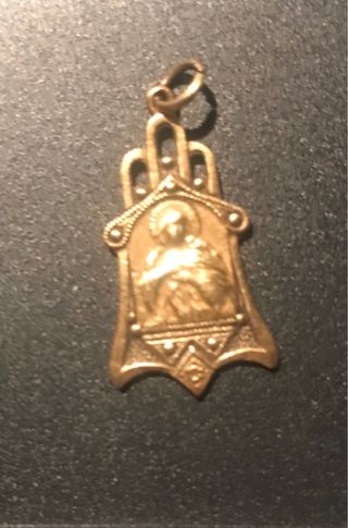 Medalla Inmaculada Concepción triangular antigua