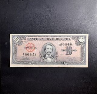 🇨🇺 Billete 10 Pesos Cuba 1960