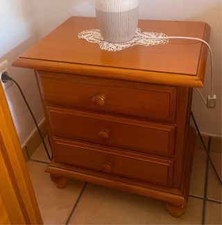 Mesitas de noche rústicas de madera