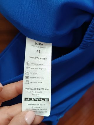 Vestido largo azul