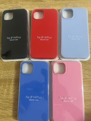 Pack 5 fundas silicona IPhone 14 Plus NUEVAS