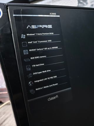 Acer Aspire X3995 PC Intel i5 Windows 10 pro