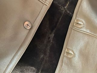 Chaquetón de piel marrón de alta calidad
