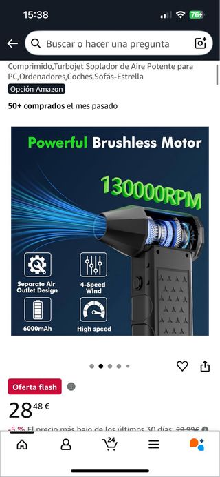 Soplador Aire Comprimido XJUGEZ 130000RPM
