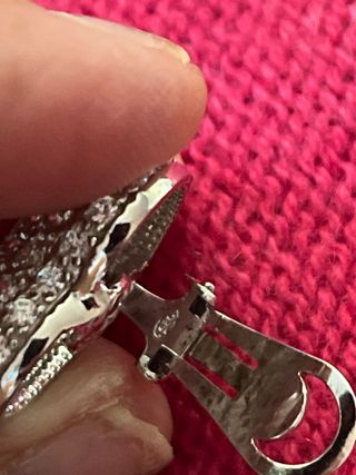 Orecchini donna cuore argento e nero