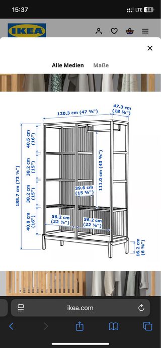 Armario Abierto Ikea NORDKISABambú.Hasta el lunes!
