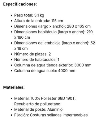 Tienda impermeable Gran Canyon Topeka 2.